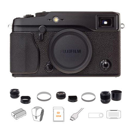 Fujifilm X-Pro1 Digital Camera Body - Bundle w/ 3 Lenses