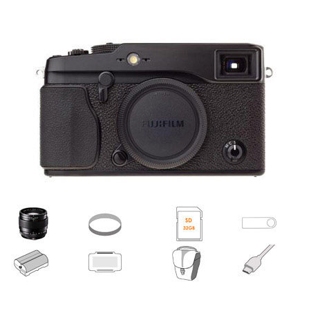 Fujifilm X-Pro1 Digital Camera Body, Bundle w/Fujifilm XF 23mm F1.4 R Lens/Acc.
