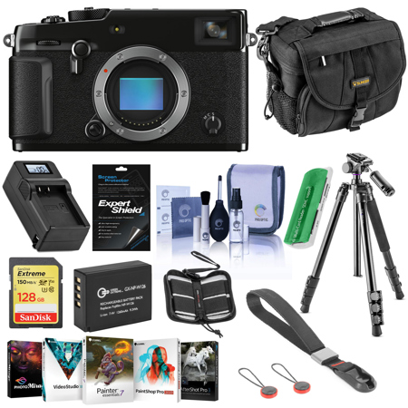 Fujifilm X-Pro3 Mirrorless Digital Camera, Black With Premium Accessory Bundle
