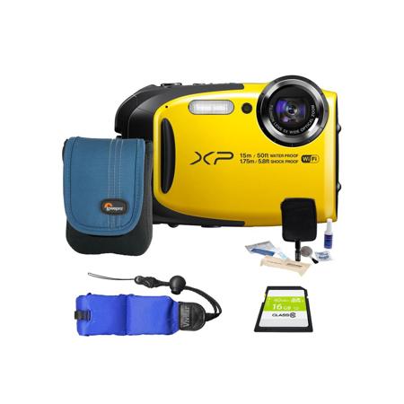 Fujifilm FinePix XP80 Digital Camera, Graphite Yellow with Free Accessory Bundle