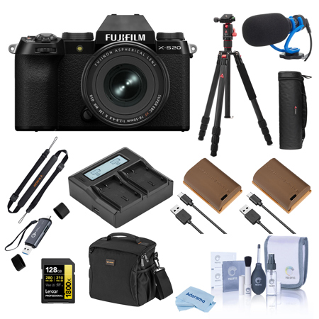 Fujifilm X-S20 Camera w/XF16-50mm f/2.8-4.8 R LM WR Lens,Black w/Accessories Kit