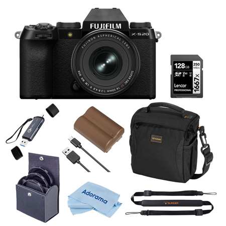 Fujifilm X-S20 Camera w/XF 16-50mm f/2.8-4.8 R LM WR Lens,Black w/Essentials Kit