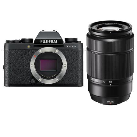 Fujifilm X-T100 Mirrorless Camera Black W/Fujifilm XC 50-230mm F4.5-6.7 Lens