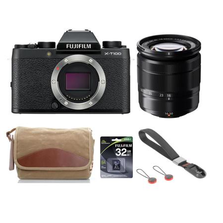 Fujifilm X-T100 Mirrorless Camera Black W/XC 16-50mm F3.5-5.6 Lens Black W/Kit