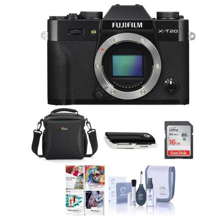 Fujifilm X-T20 24.3MP Mirrorless Digital Camera Black With Free Accessory Bundle