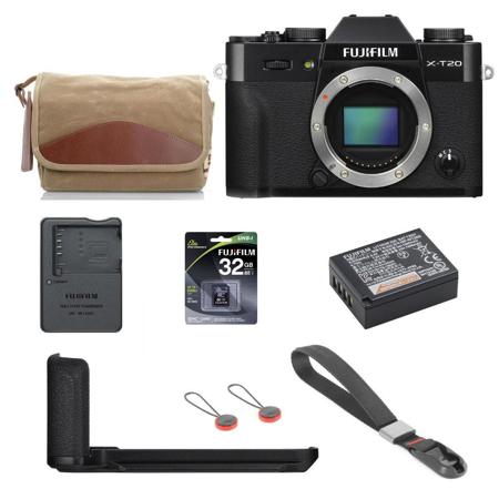 Fujifilm X-T20 24.3MP Mirrorless Digital Camera Body With Fuji Accessory Bundle