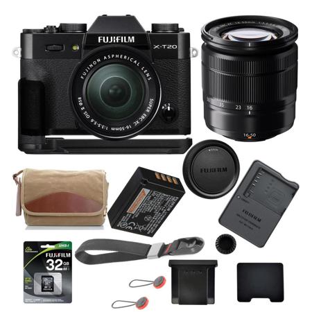 Fujifilm X-T20 Mirrorless Camera w/XC 16-50mm f/3.5-5.6 Lens Black W/Acc Bundle
