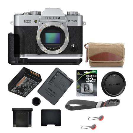 Fujifilm X-T20 24.3MP Mirrorless Camera Body White With Fuji Accessory Bundle