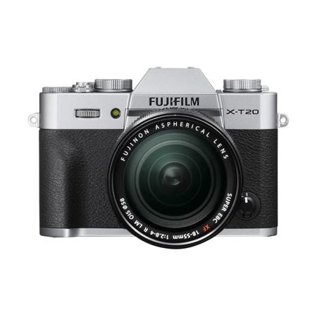 Fujifilm X-T20 24.3MP Mirrorless Digital Camera with XF 18-55mm Lens, Silver