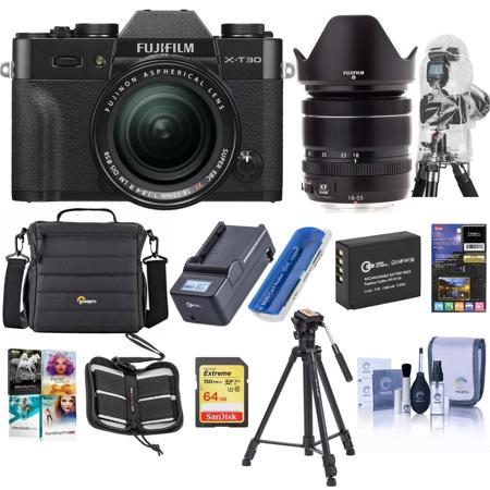 Fujifilm X-T30 Mirrorles Camera with XF 18-55mm f/2.8-4 Lens Black W/Premium KIT