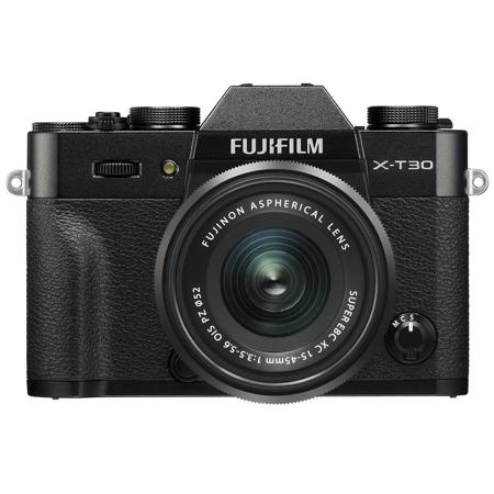 Fujifilm X-T30 Mirrorless Camera with XC 15-45mm f/3.5-5.6 OIS PZ Lens - Black