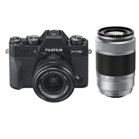 Fujifilm X-T30 Mirrorless Camera with XC 15-45mm f/3.5-5.6 Black W/50-230mm Slvr