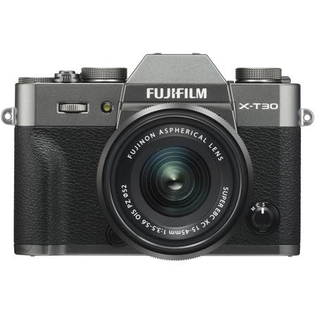 Fujifilm X-T30 Camera with XC 15-45mm f/3.5-5.6 OIS PZ Lens - Charcoal Silver
