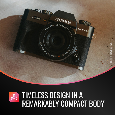 Fujifilm X-T30 III Mirrorless Camera with XC 13-33mm Lens, Silver