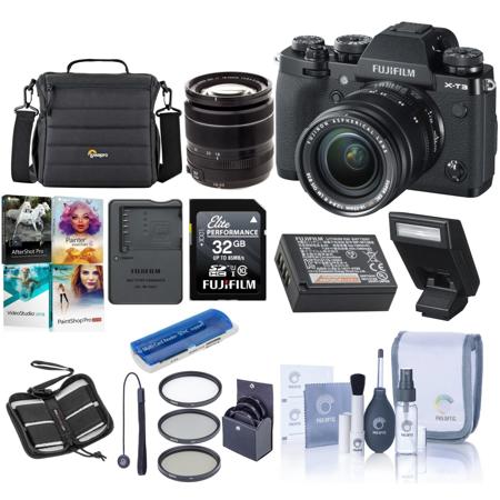 Fujifilm X-T3 Mirrorless Camera with XF 18-55mm f/2.8-4 R Lens Black W/ACC Kit