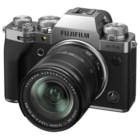 Fujifilm X-T4 Camera with XF 18-55mm f/2.8-4 R LM OIS Lens, Silver