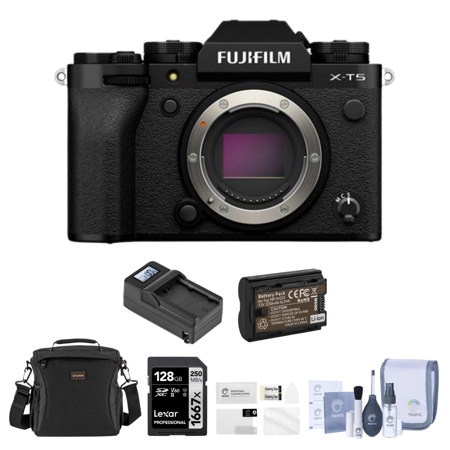Fujifilm X-T5 Mirrorless Camera, Black, Bundle with Essentials Kit