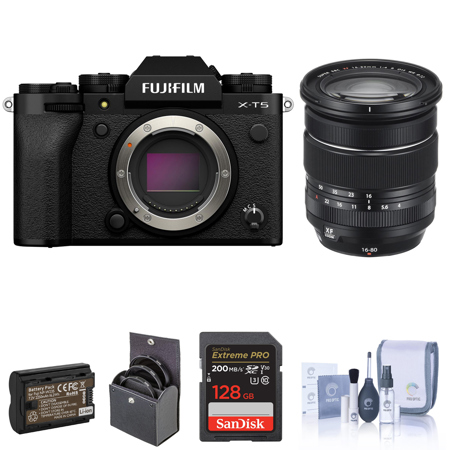 Fujifilm X-T5 Mirrorless Digital Camera with 16-80mm Lens (Black)