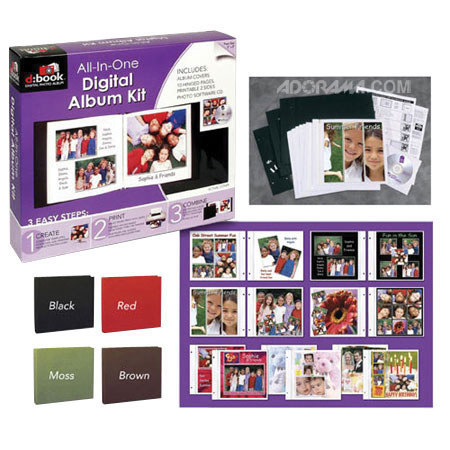 D:book All-in-One 8x8in Digital Album Kit, Moss Green