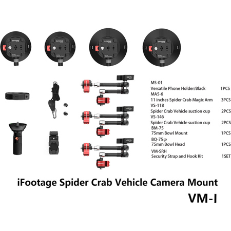 iFootage VM-1 Spider Crab Vehicle Camera Mount System