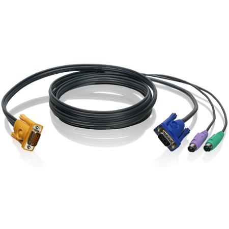 IOGEAR G2L5203PTAA 10' Bonded Cable with PS/2 and VGA Connections for KVM Switch