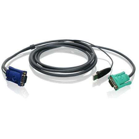 IOGEAR G2L5203UTAA 10' Bonded Cable with USB and VGA Connections for KVM Switch