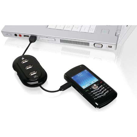 IOGEAR GUH276 3-Port USB 2.0 Hybrid Hub/ Charging Cable