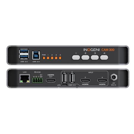 INOGENI CAM 300 4:1 HDMI and USB 2.0 Camera Selector, HDMI and USB 3.0 Output