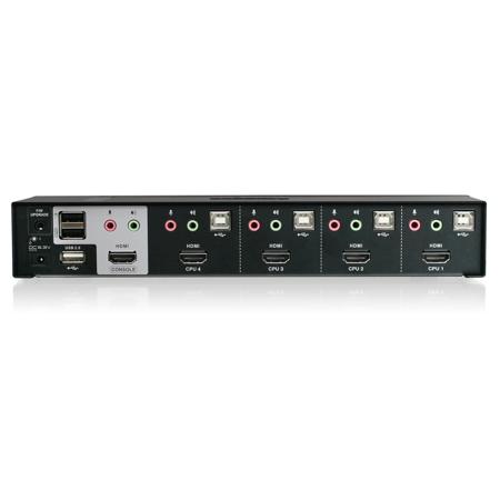 IOGEAR 4-Port HDMI KVMP Switch with DisplayPort Adapters Bundle