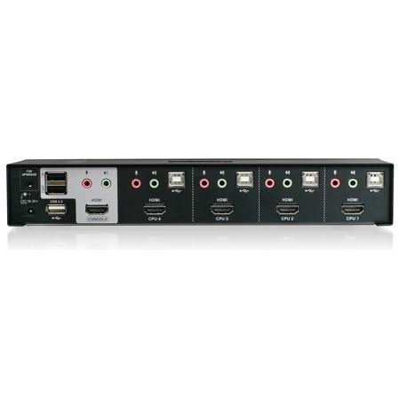 IOGEAR 4-Port HDMI KVMP Switch with MiniDisplayPort Adapters Bundle