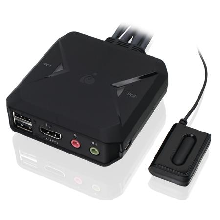 IOGEAR 2-Port 4K KVM Switch with HDMI, USB and Audio Connections