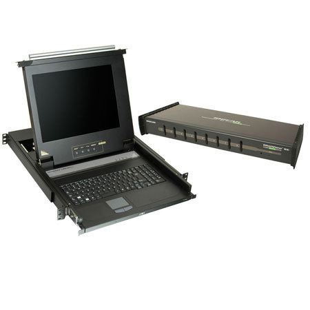 IOGEAR LCD Console Drawer and 8 Port PS/2 KVM Bundle