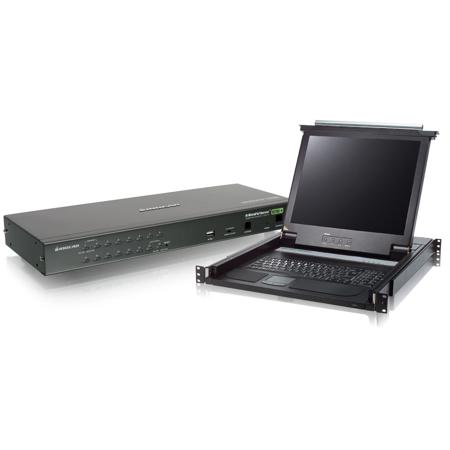 IOGEAR 16-Port PS/2 USB Combo KVM, 17in Rack Mount LCD