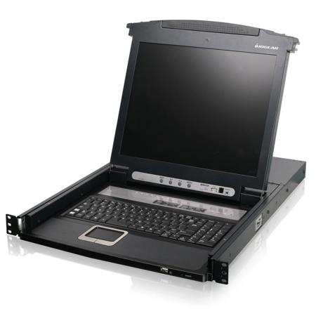 IOGEAR 8-Port 17" LCD Combo KVM Switch, TAA Compliant, 1 RU