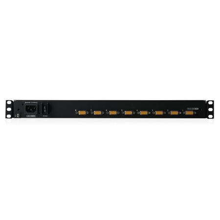 Iogear 18.5" Widescreen Short Depth 8-Port LCD KVM Switch with 8x USB KVM Cables