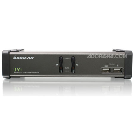 IOGEAR 2-Port DVI KVMP Switch with Cables