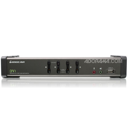 IOGEAR 4-Port DVI KVMP Switch with Audio and Cables