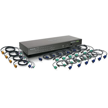 IOGEAR GCS1716KIT 16-Port USB PS/2 Combo KVM Switch with Cables