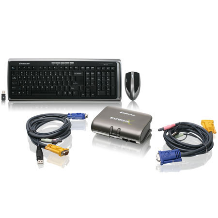 IOGEAR 2-Port Dual Platform KVMP Switch with Keyboard and Mouse