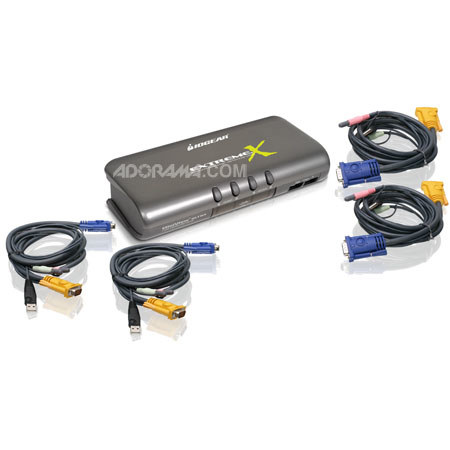 IOGEAR 4 Port MiniView Extreme Multimedia KVMP Switch
