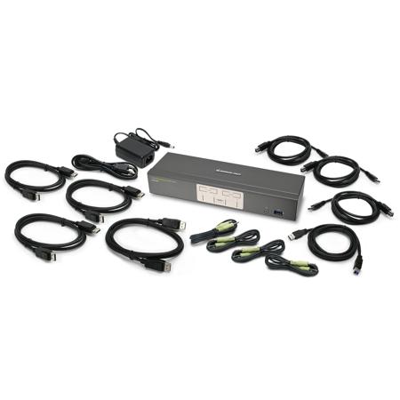 IOGEAR 4-Port DisplayPort KVMP Switch with USB 3.0 Hub (TAA Compliant)
