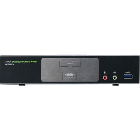 IOGEAR 2-Port 4K DisplayPort MST KVMP with USB 3.0 Hub and Audio