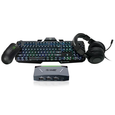 IOGEAR KeyMander 2 Complete Gaming Bundle with HVER Gaming Keyboard, KORONA Gaming Mouse & NUKLEUS Gaming Headphones