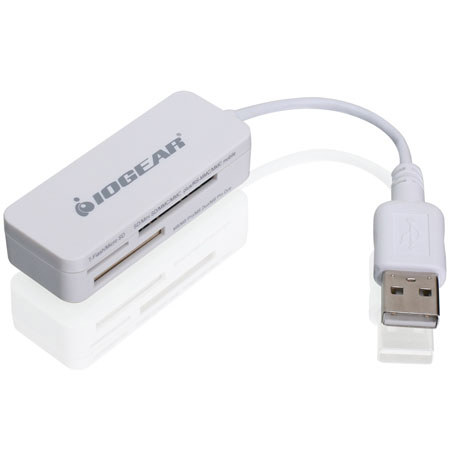 IOGEAR 12-in-1 Pocket Card Reader / Writer, White