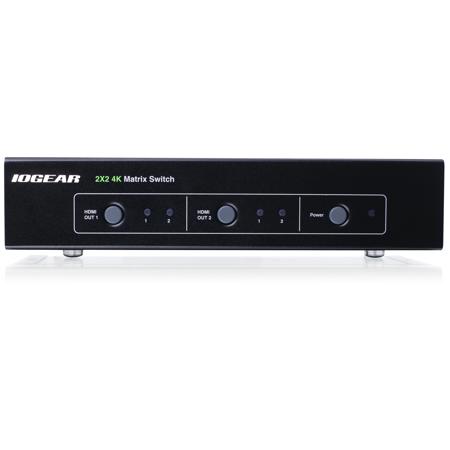 IOGEAR 2x2 HDMI Matrix Switch with Cinema 4K and RS-232, TAA