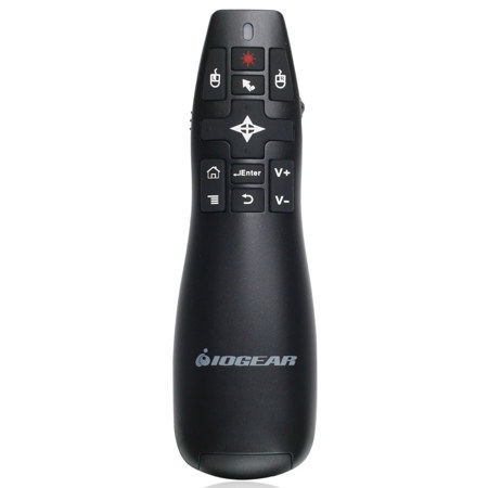 IOGEAR GME430R Red Point Pro 2.4GHz Gyroscopic Presentation Mouse with Laser Red Pointer