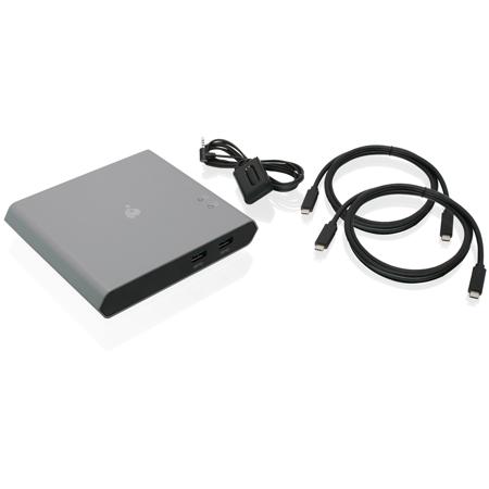 IOGEAR Access Pro 2-Port USB-C KVM Switch with Power Delivery, TAA Compliant