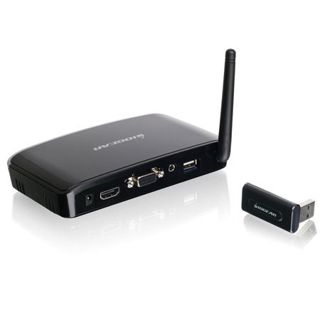 IOGEAR Wireless 1080p Computer to HD Display Kit, 1 HDMI Output, 1 VGA Output