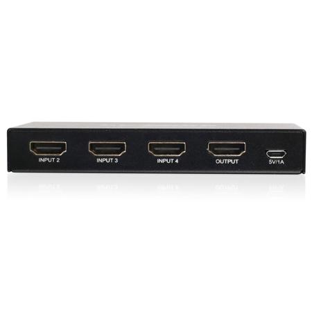 IOGEAR GHDSW4K4 4-Port 4K HDMI Switch with Remote