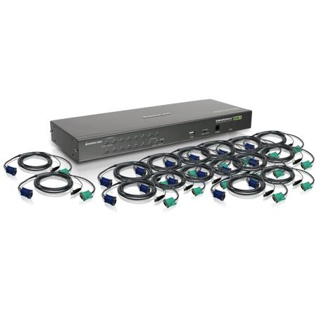 IOGEAR GCS1716KITUTAA 16-Port Combo KVM Switch with PS/2 and USB Cables